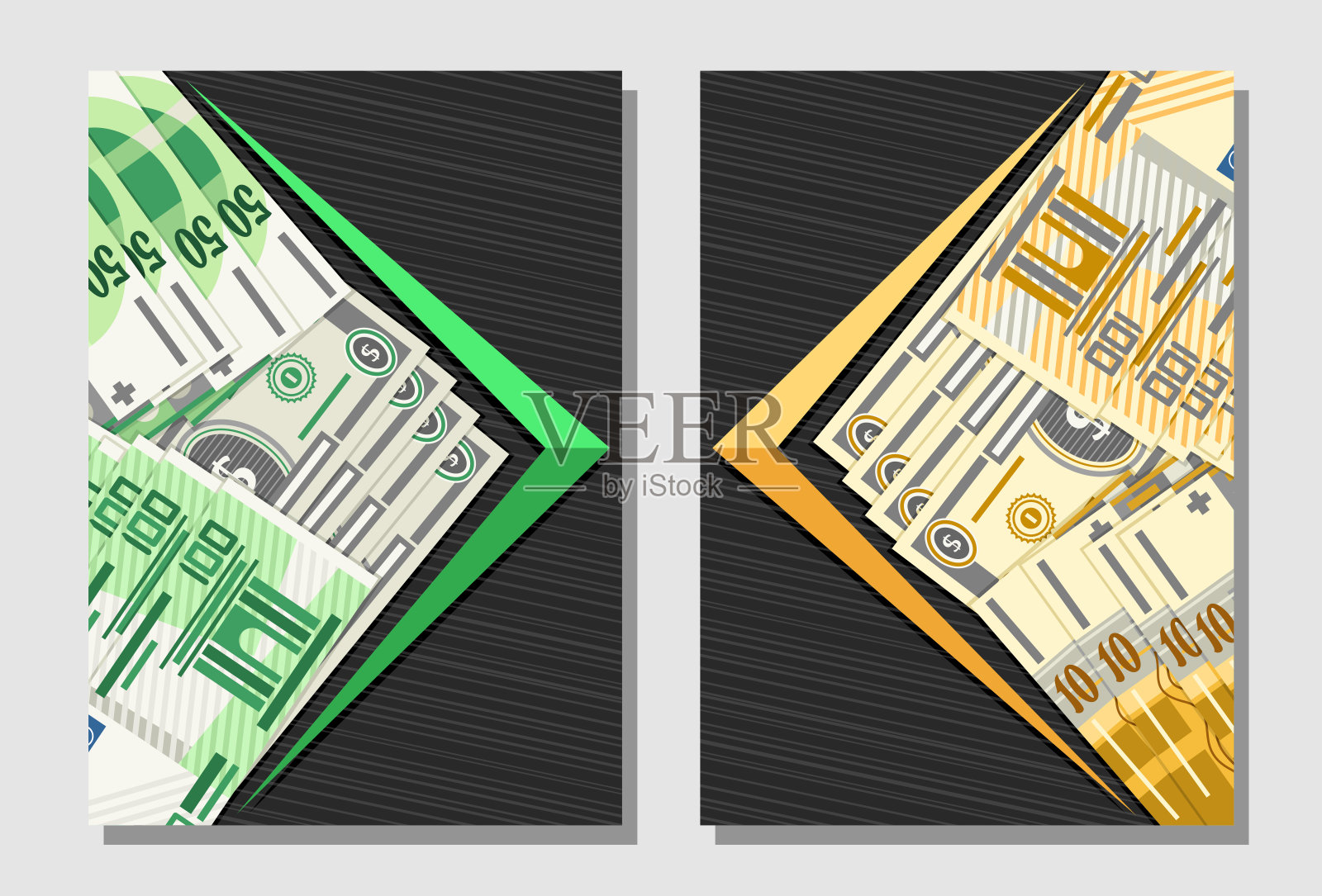 货币兑换覆盖向量集插画图片素材