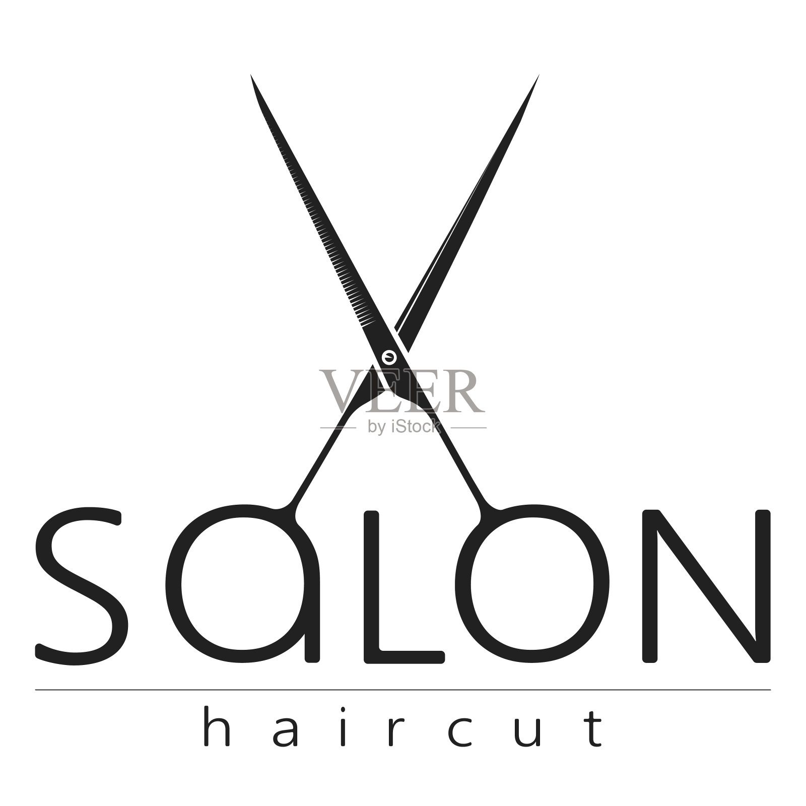 剪影美容院插画图片素材