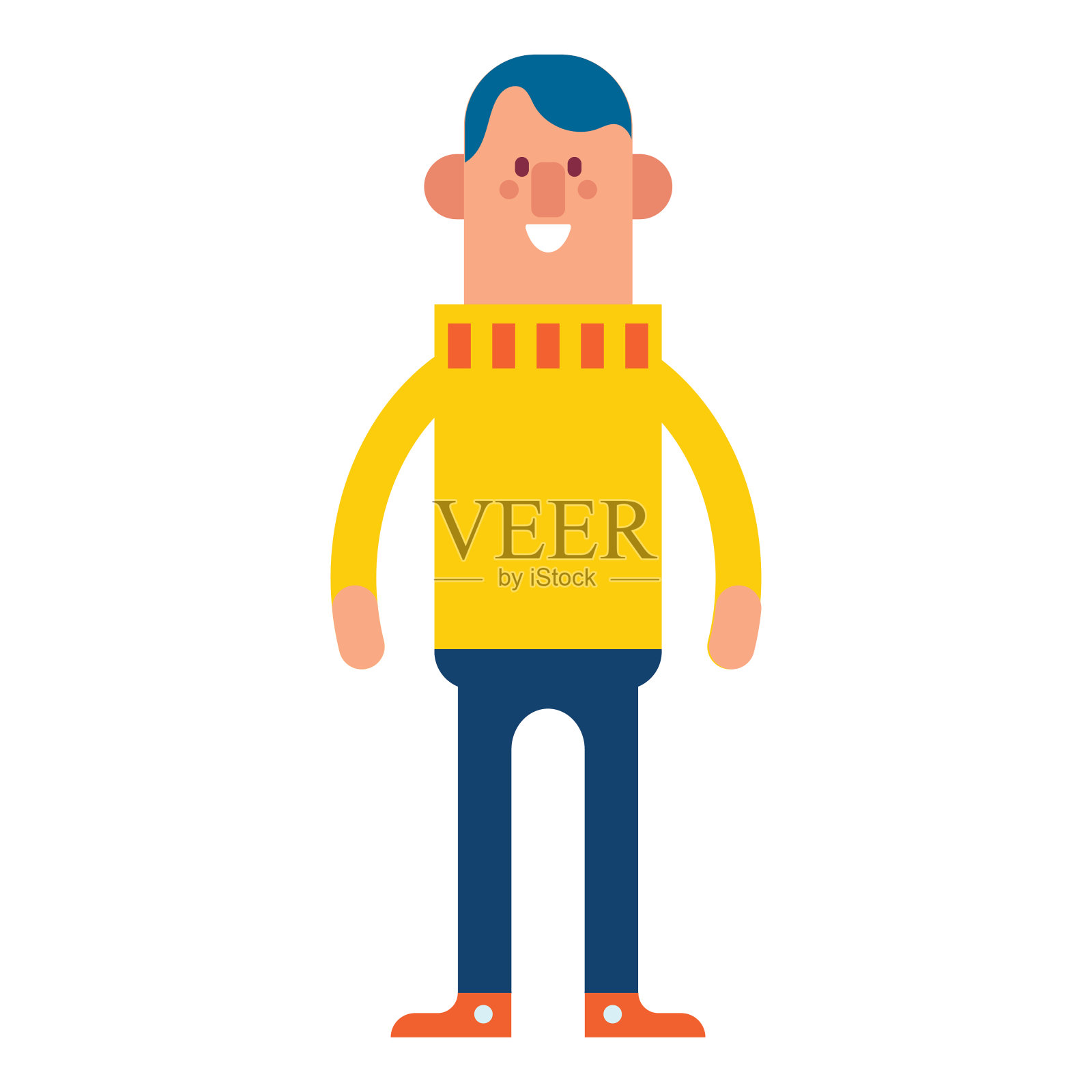 卡通矢量平面家伙插画图片素材