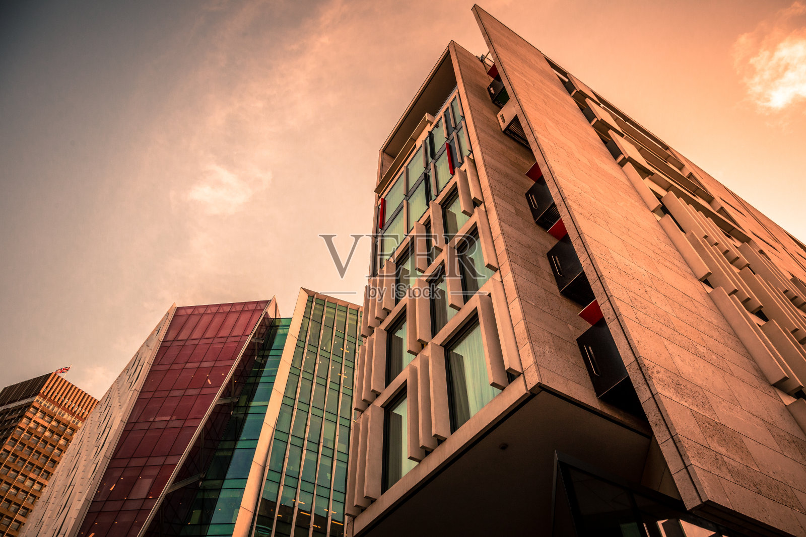 伦敦城的多彩现代建筑照片摄影图片