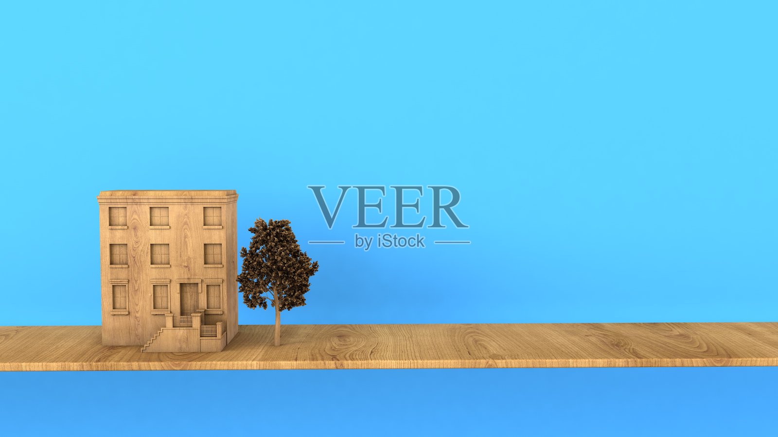 木屋和树照片摄影图片