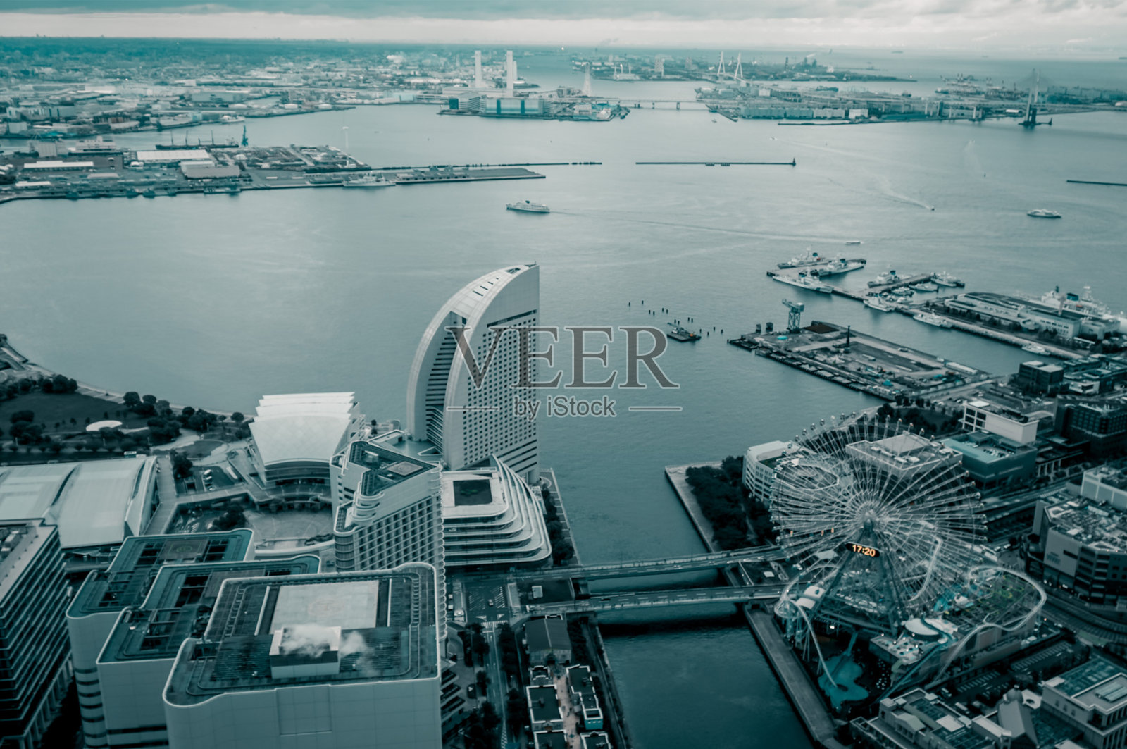 日本横滨的天际线照片摄影图片