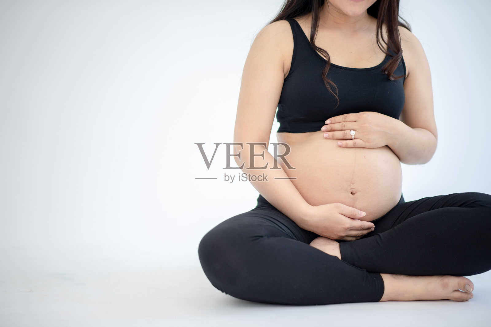 分娩时冥想特写照片摄影图片