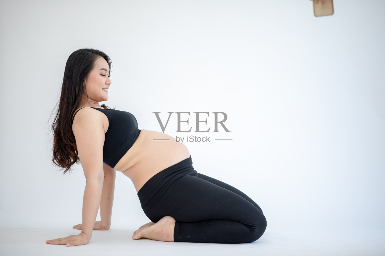 分娩时冥想（特写）照片摄影图片