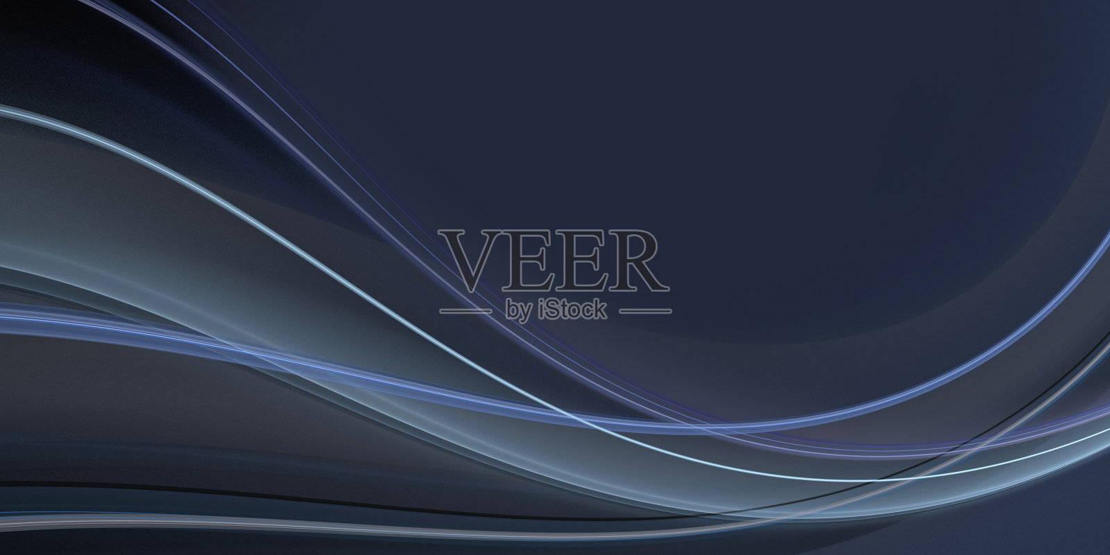 分形蓝色背景与抽象的波照片摄影图片