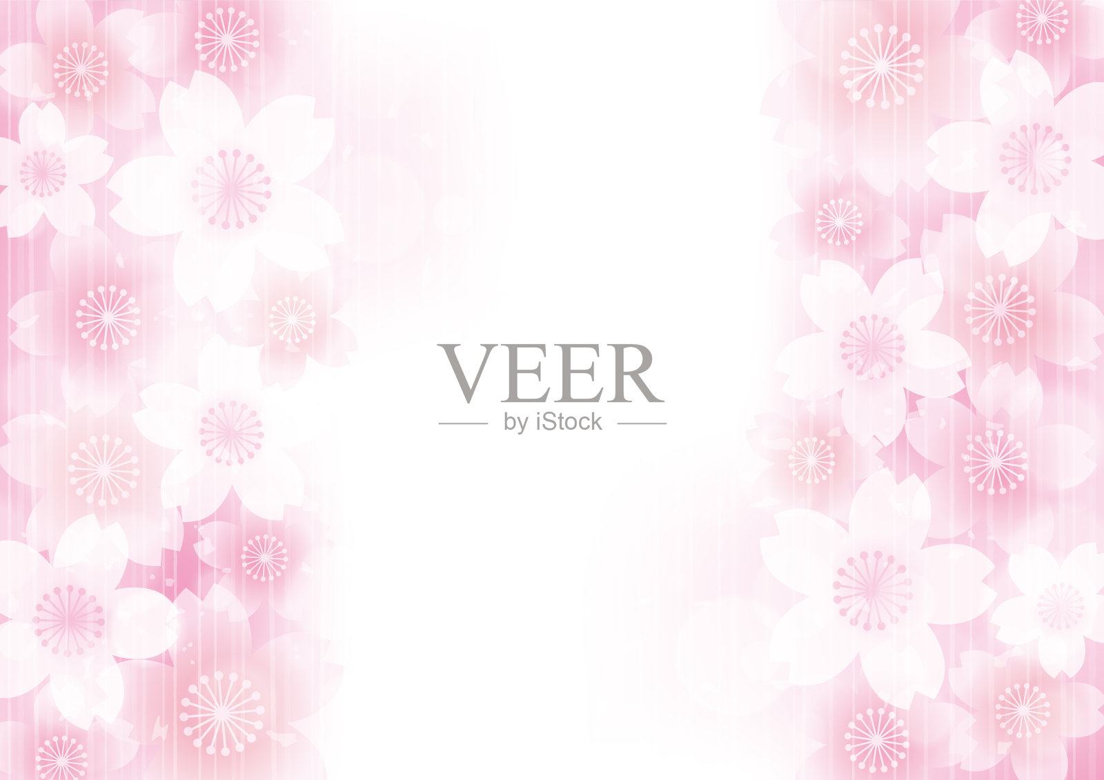 樱花框架插画图片素材