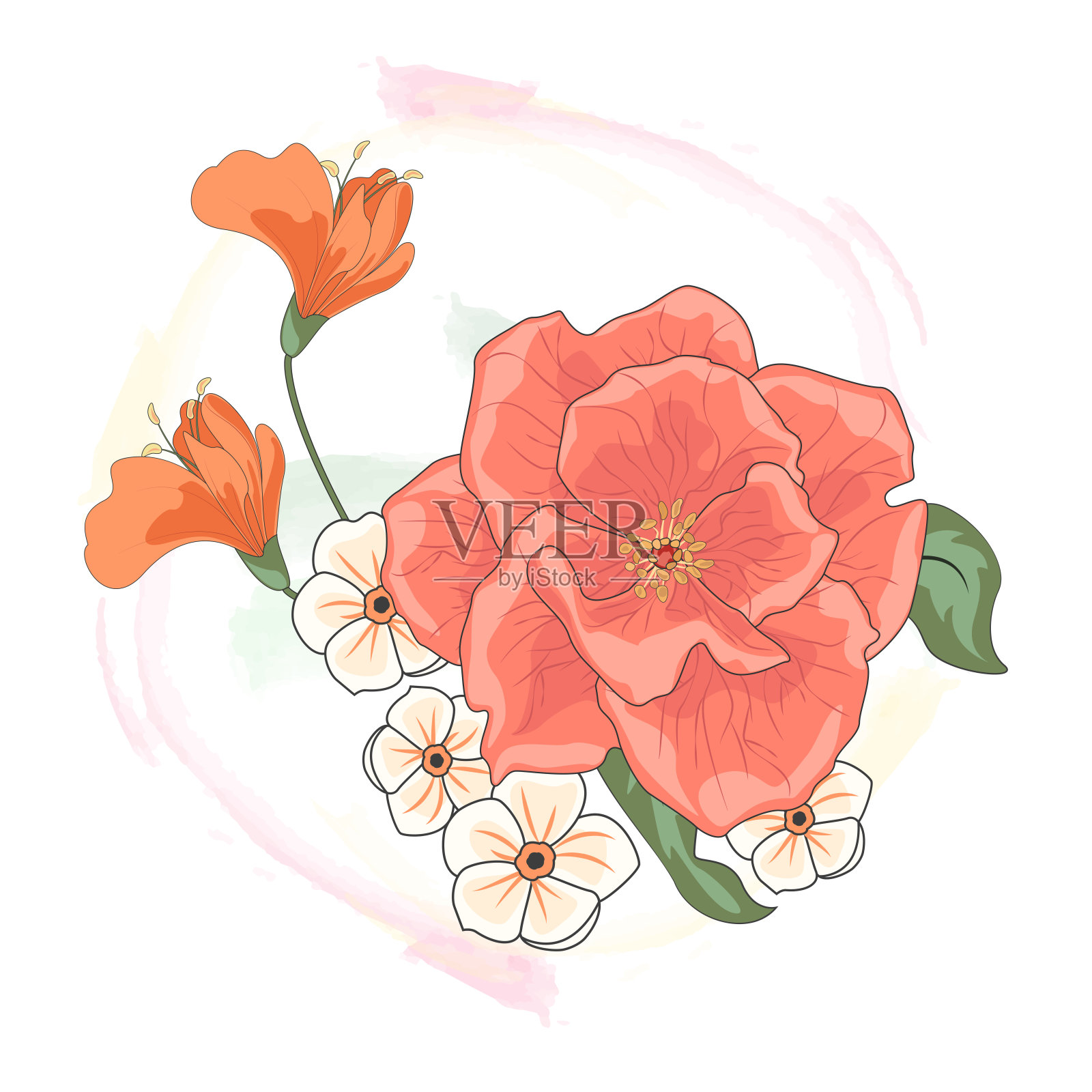 花,花的气味插画图片素材