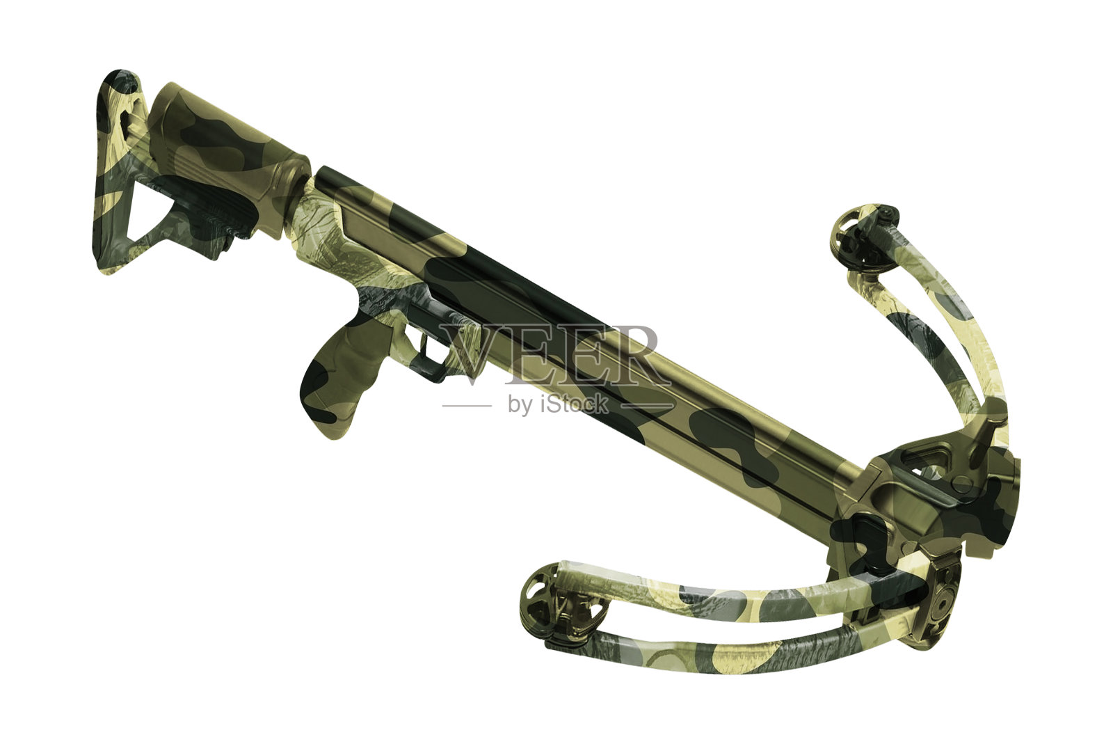 白色背景上孤立的弩照片摄影图片