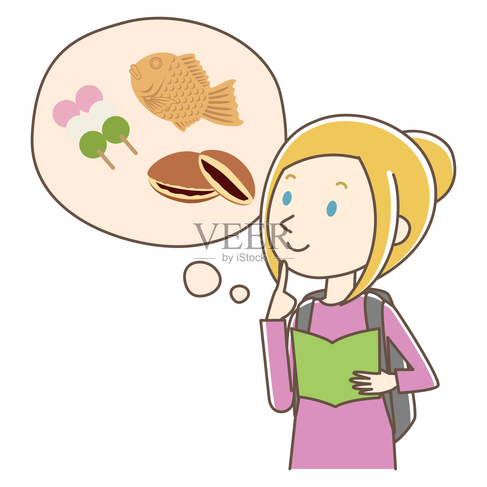 外国游客插画图片素材