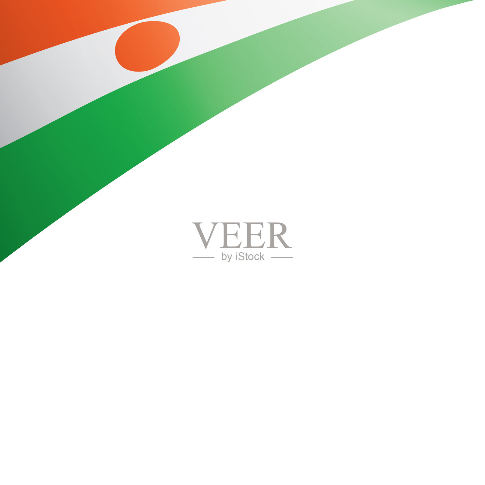 尼日尔旗，矢量插图上的白色背景插画图片素材