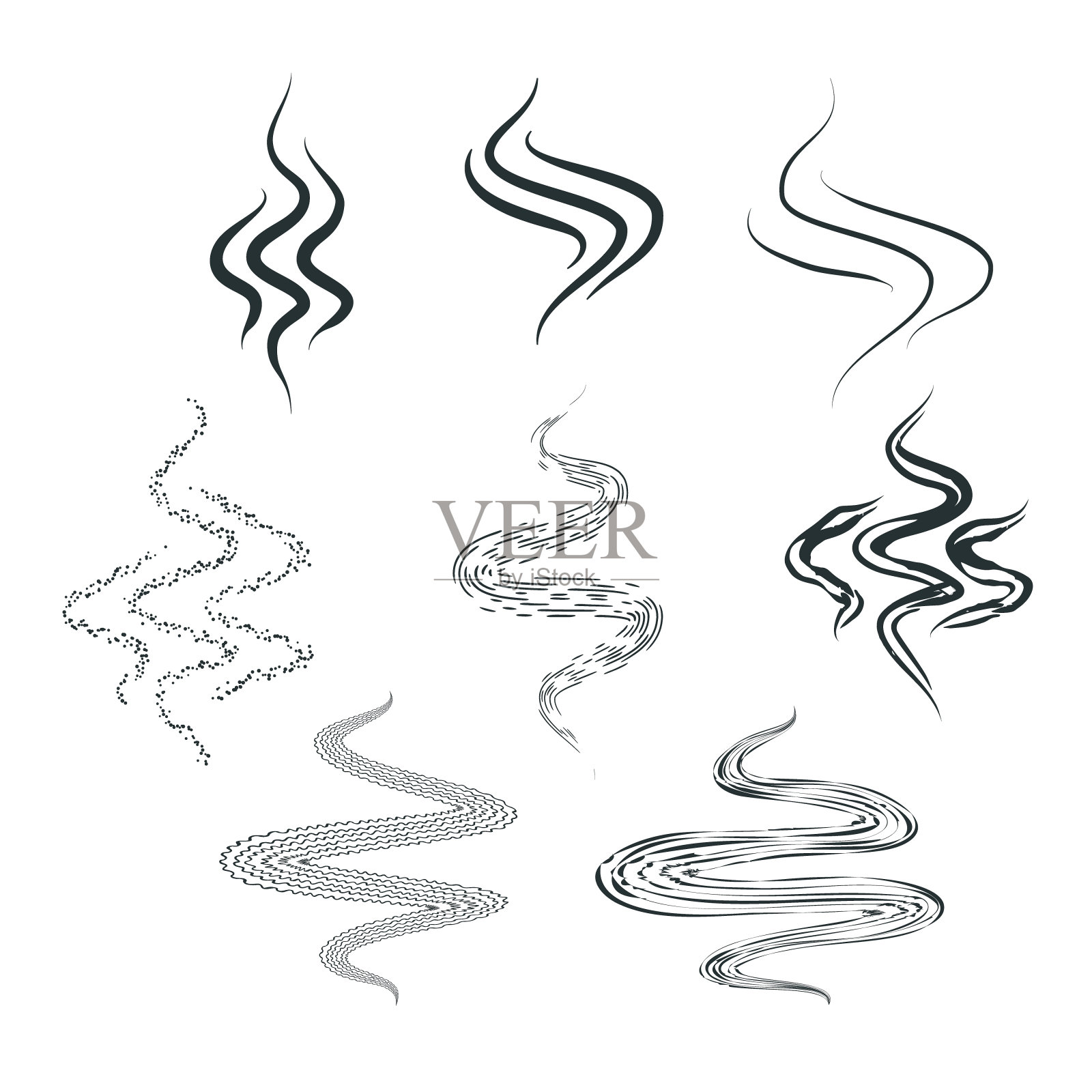 设置气味汽化图标插画图片素材