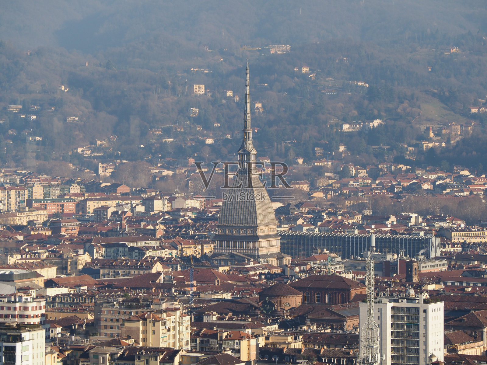 都灵鸟瞰图照片摄影图片