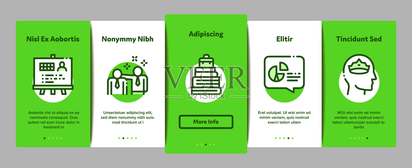 导师关系上的元素图标集向量插画图片素材