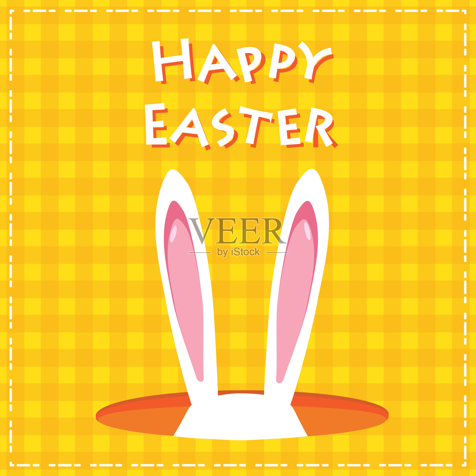 复活节兔子向量设计模板素材