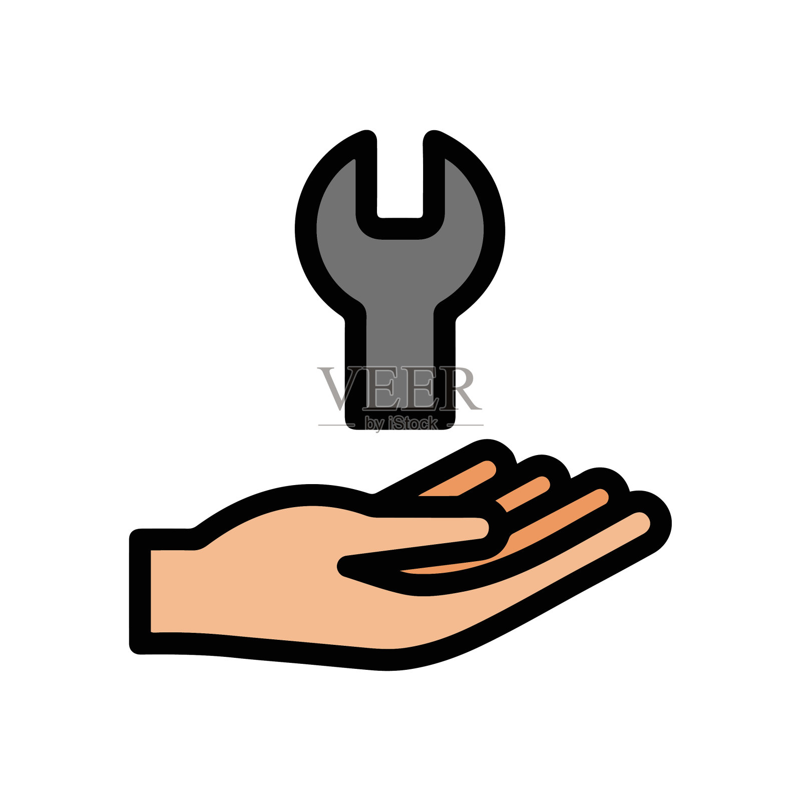 客户支持图标插画图片素材