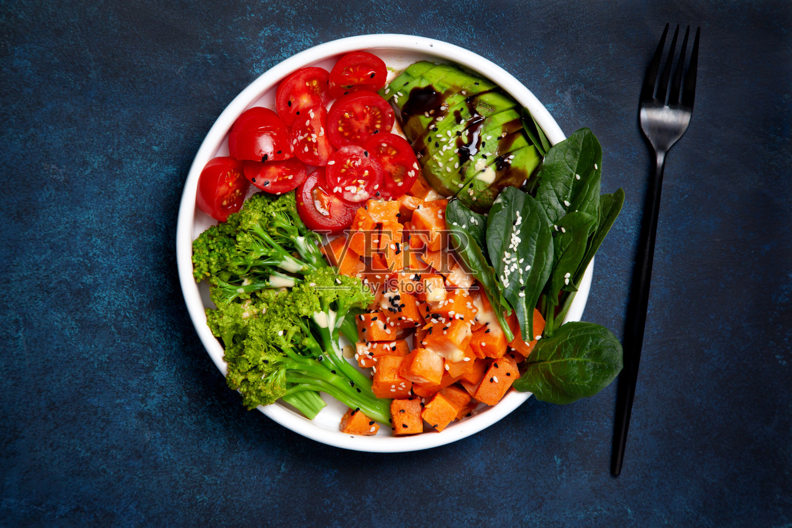 健康的素食碗照片摄影图片