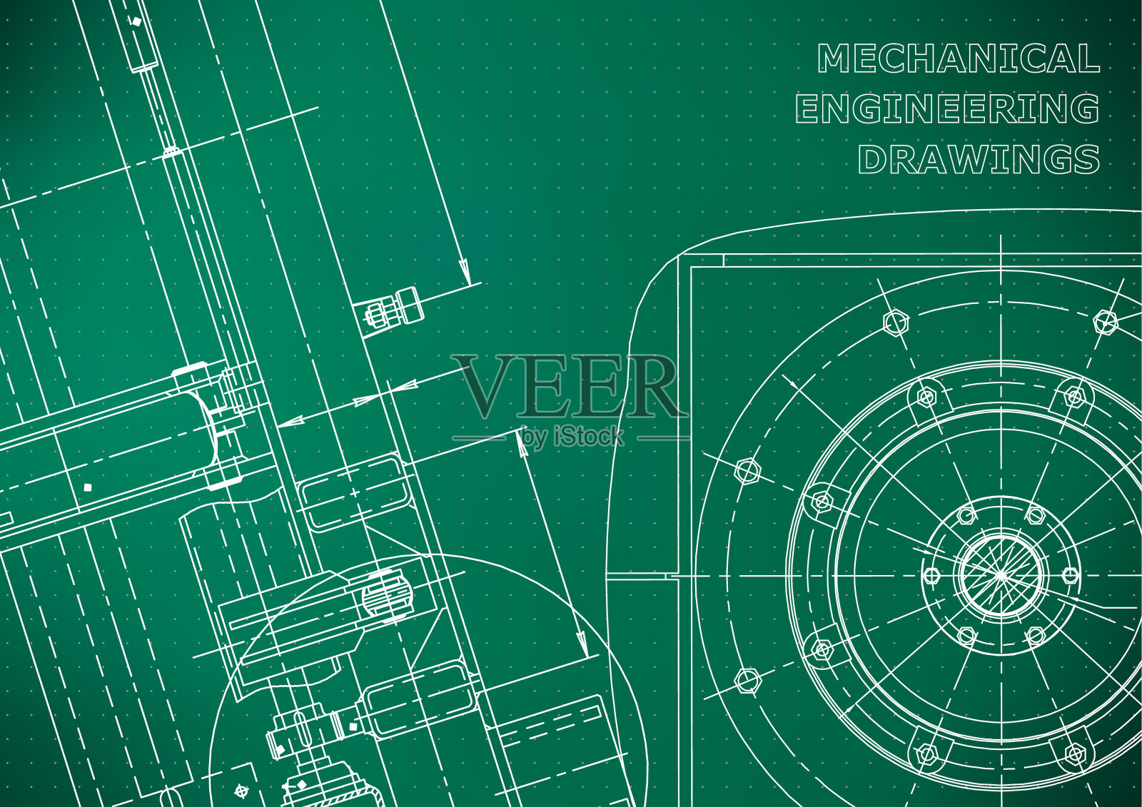 蓝图,素描。向量工程说明插画图片素材