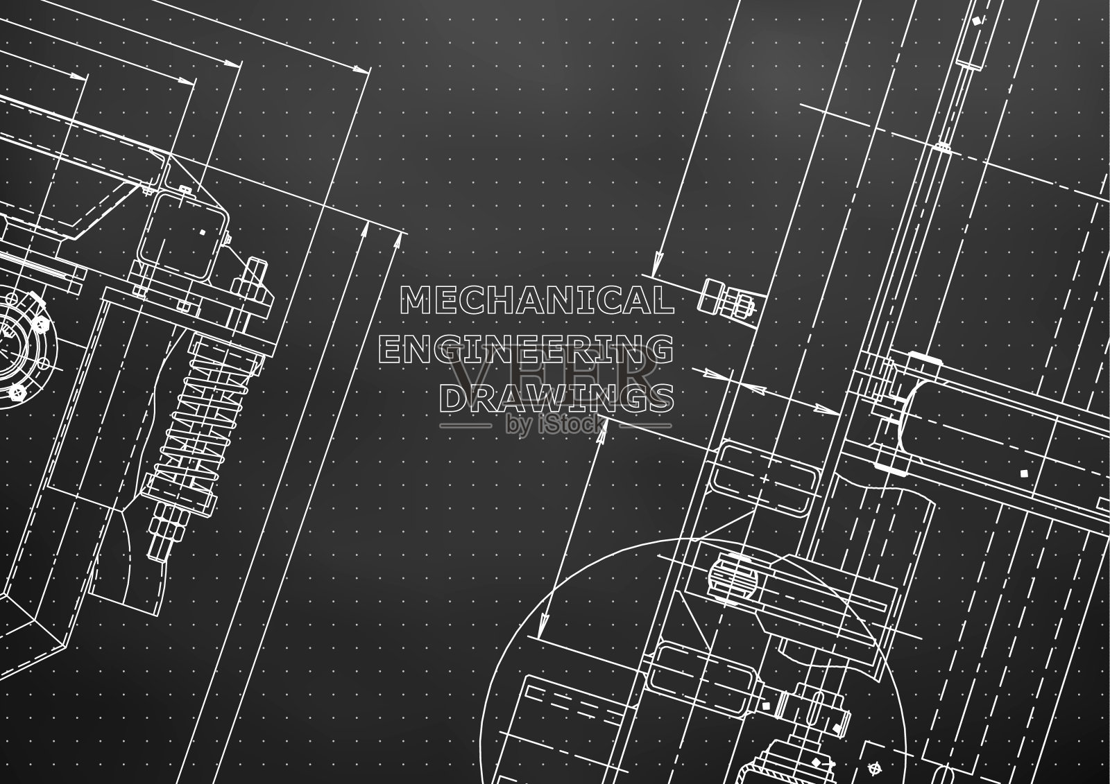 蓝图,素描。向量工程说明插画图片素材