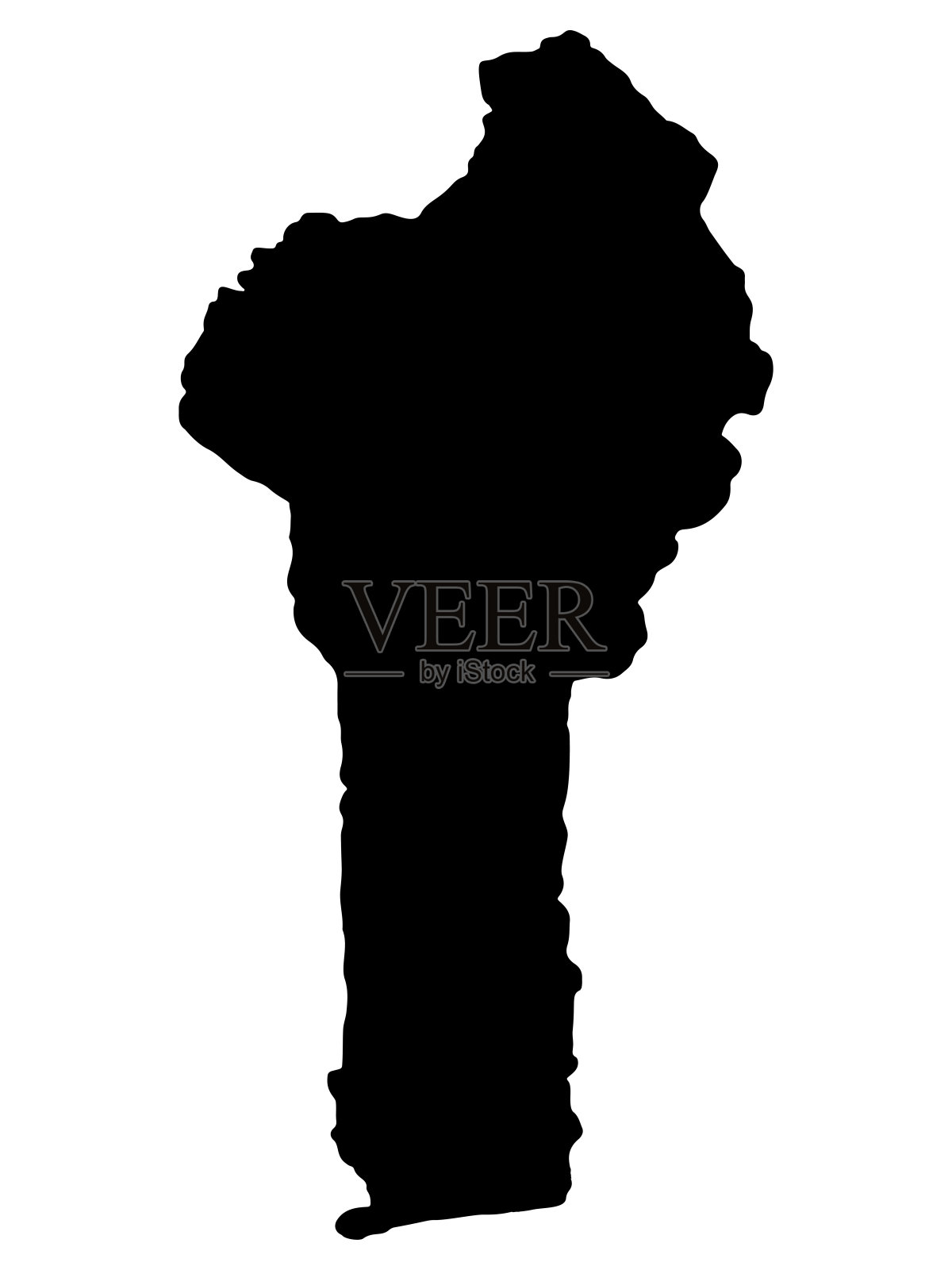 贝宁地图轮廓矢量插图Eps 10插画图片素材