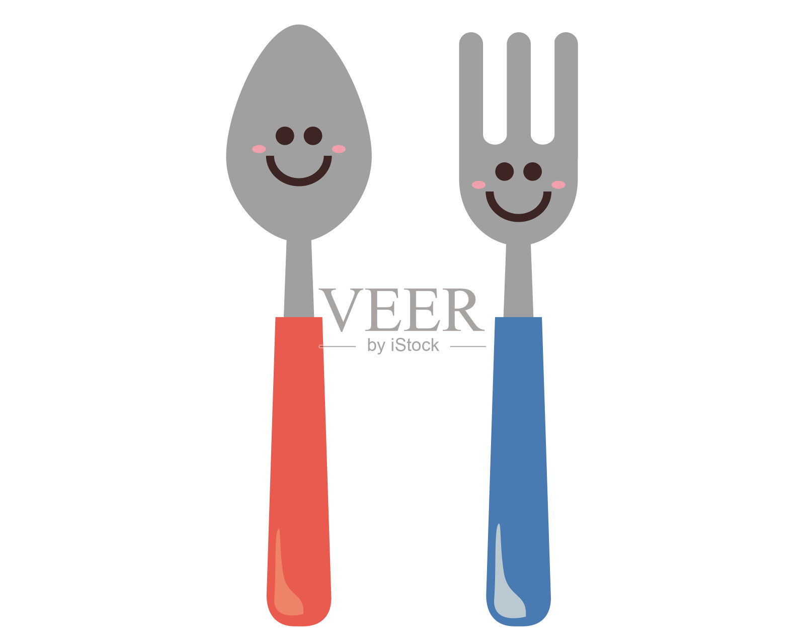 餐具矢量插图。叉子,勺子设计元素图片