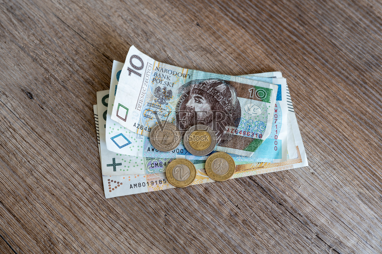波兰货币业务构成照片摄影图片