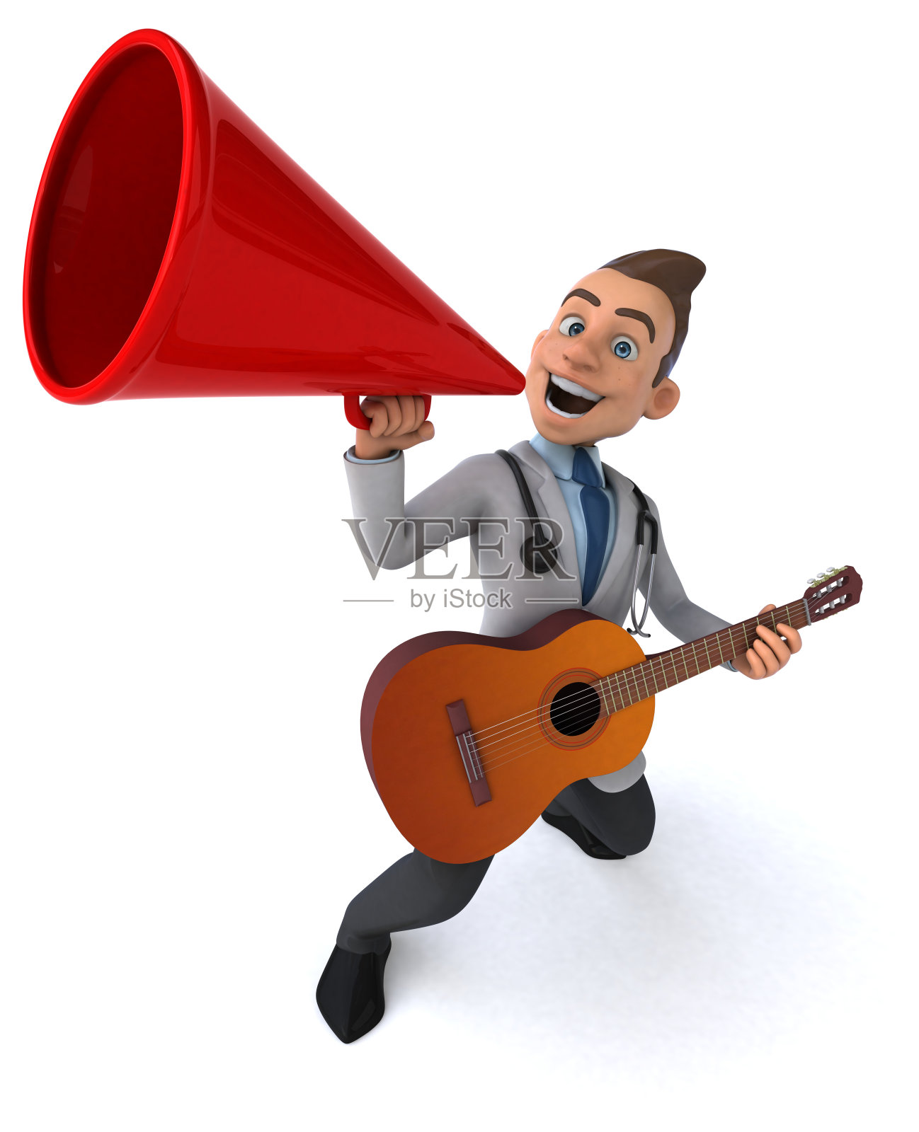 有趣的医生- 3D插图照片摄影图片