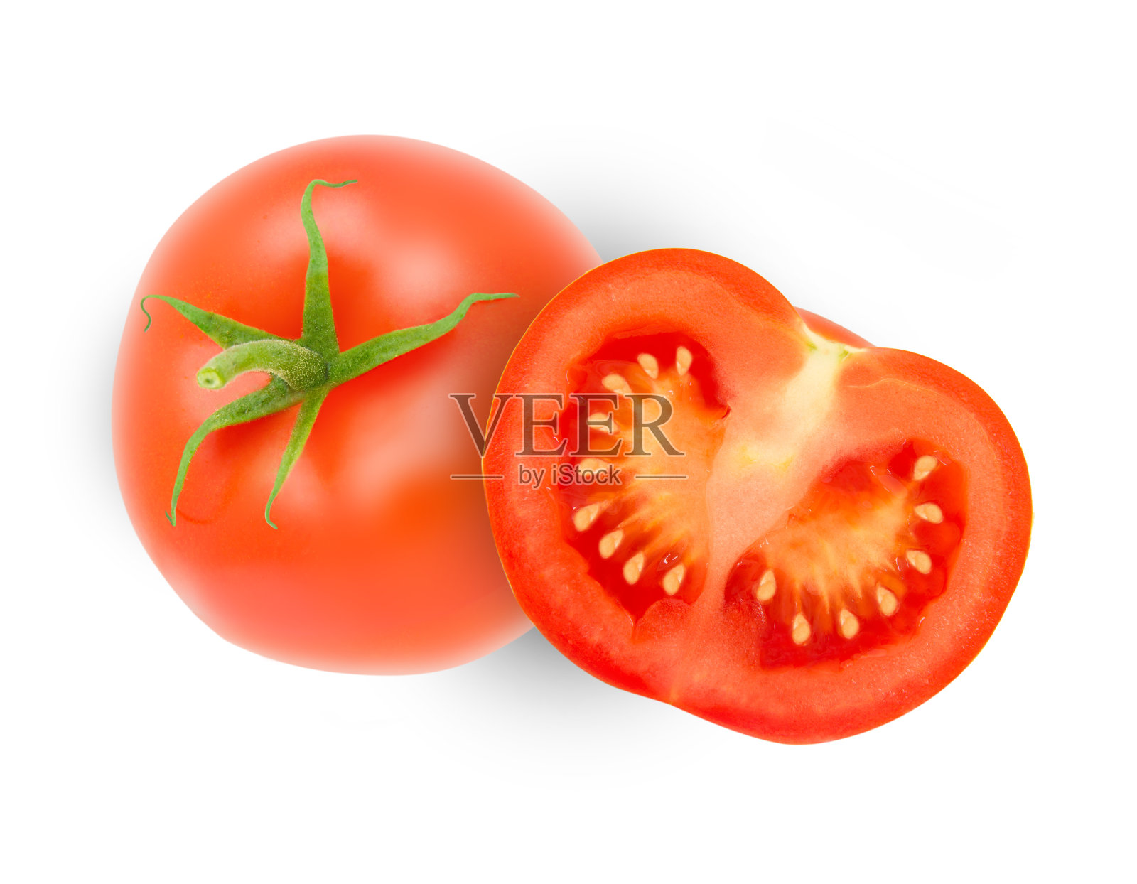 红色番茄孤立在白色背景上照片摄影图片