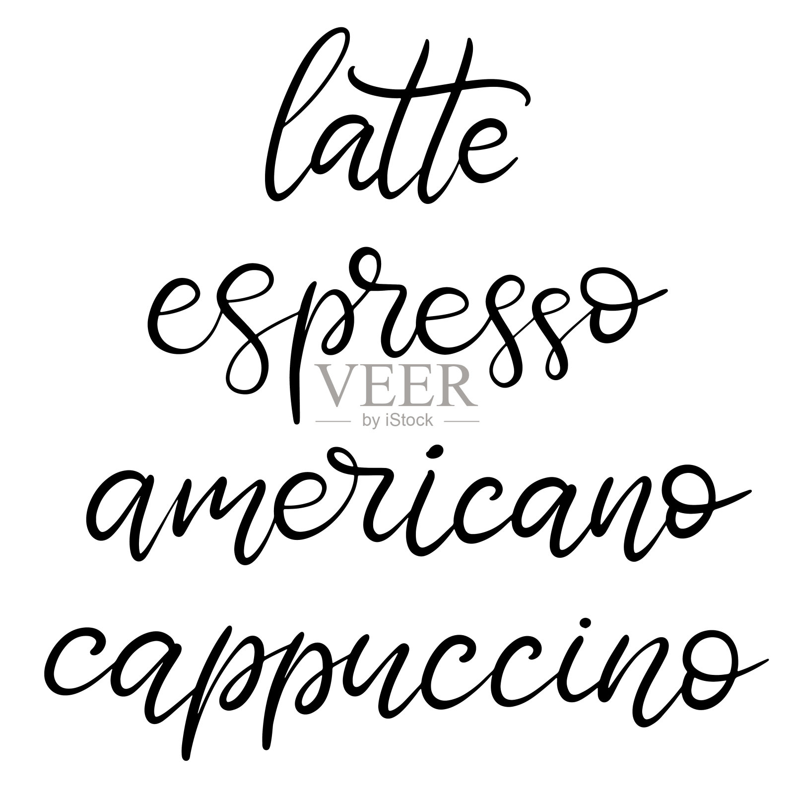 黑白字体矢量插图插画图片素材