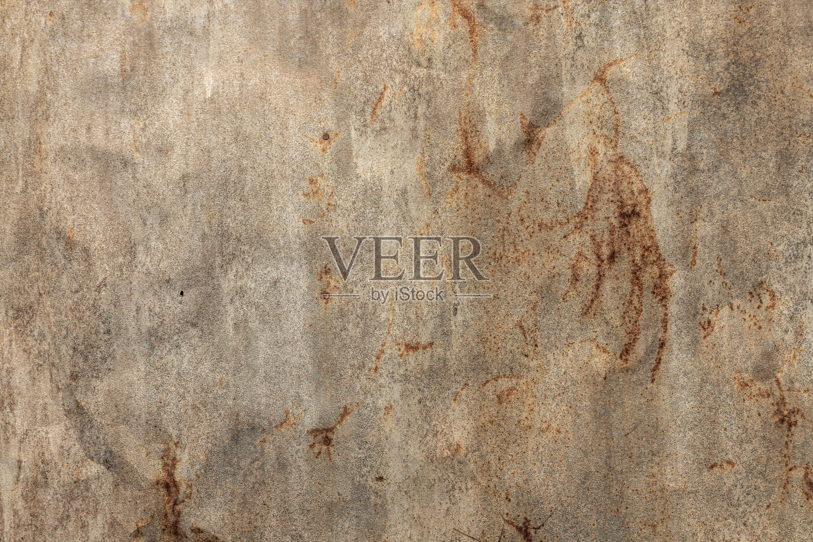 生锈的旧金属片背景。铁的腐蚀。照片摄影图片