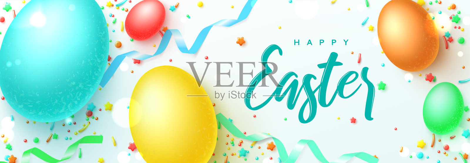 复活节祝福横幅设计模板素材