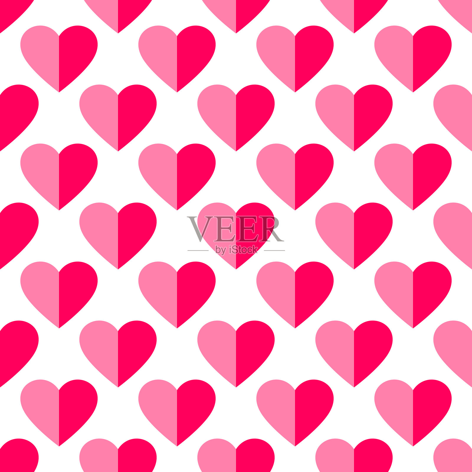 心形情人节浪漫无缝图案插画图片素材