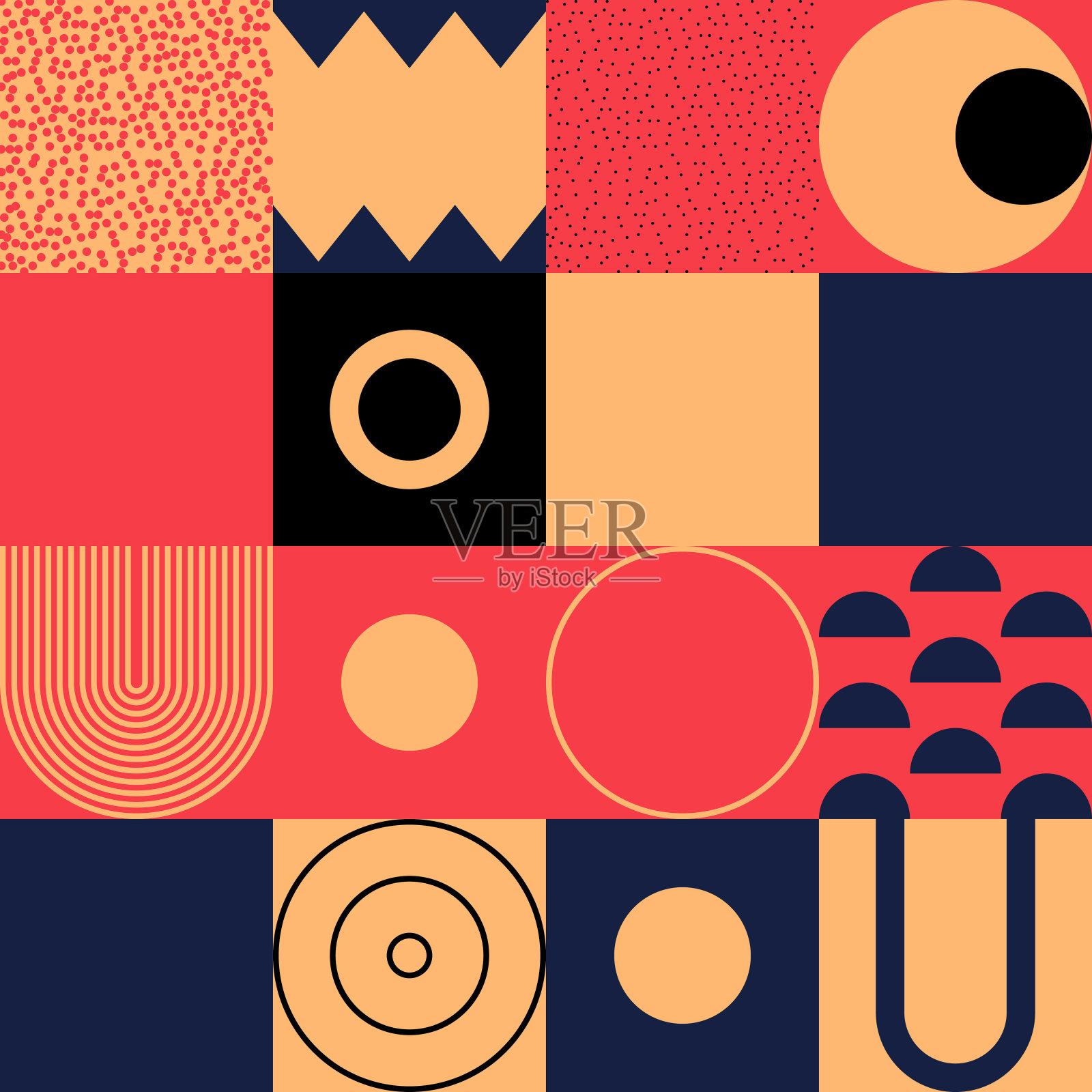 方形抽象矢量图案设计插画图片素材