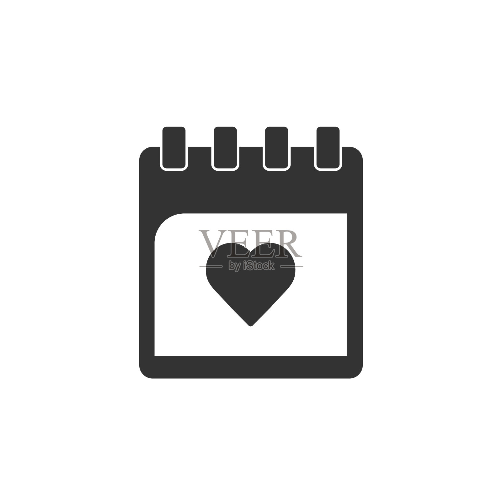 心线图标-日历设计元素图片