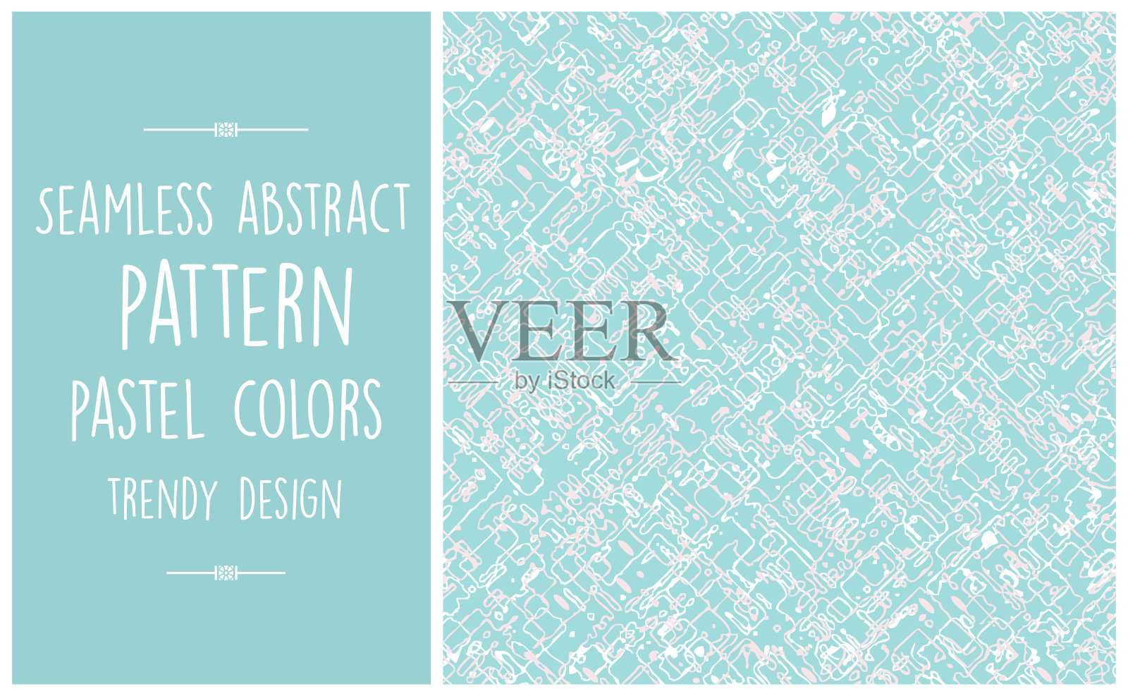 无缝抽象图案时尚粉彩插画图片素材