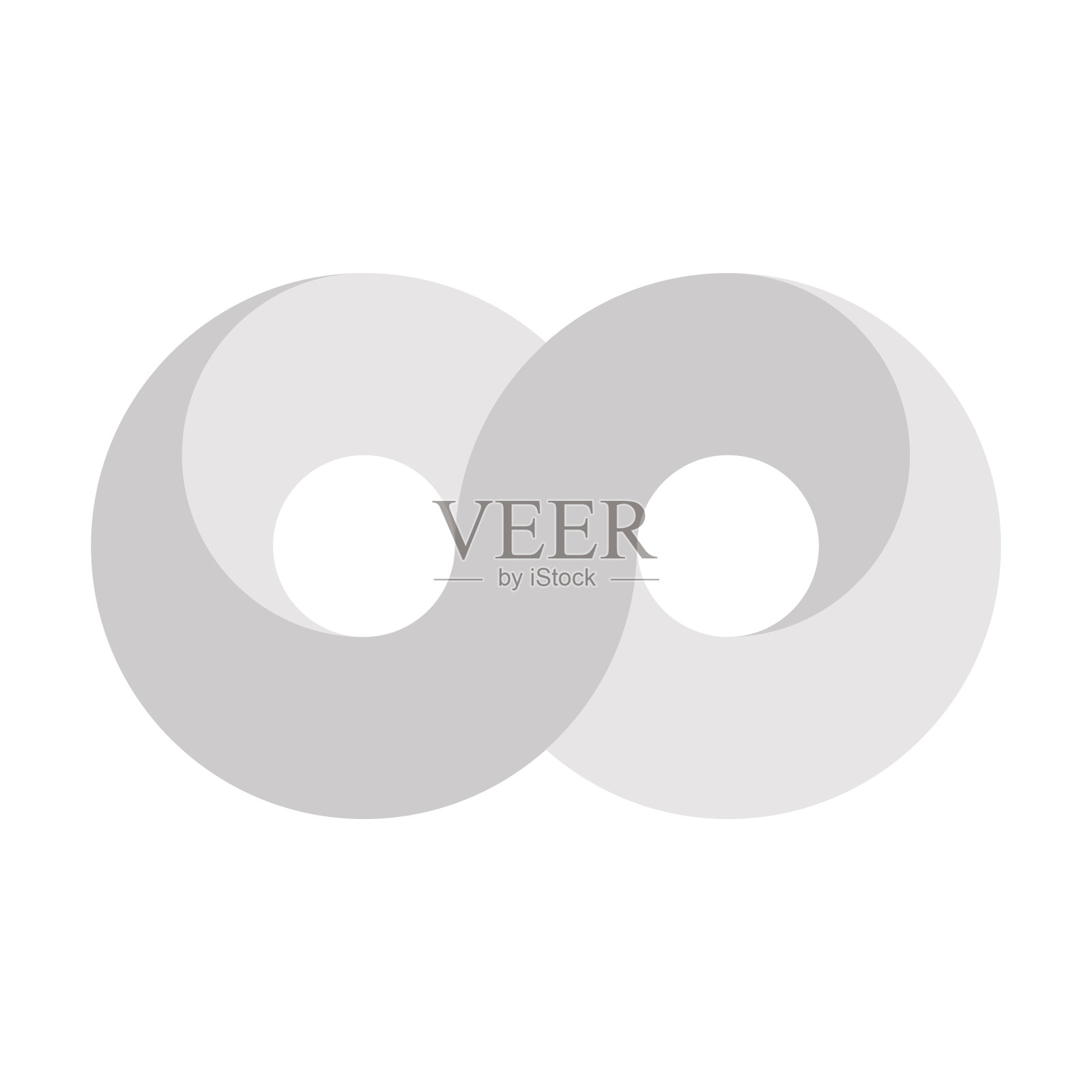 灰色无限符号图标。3想设计效果。矢量图图标素材