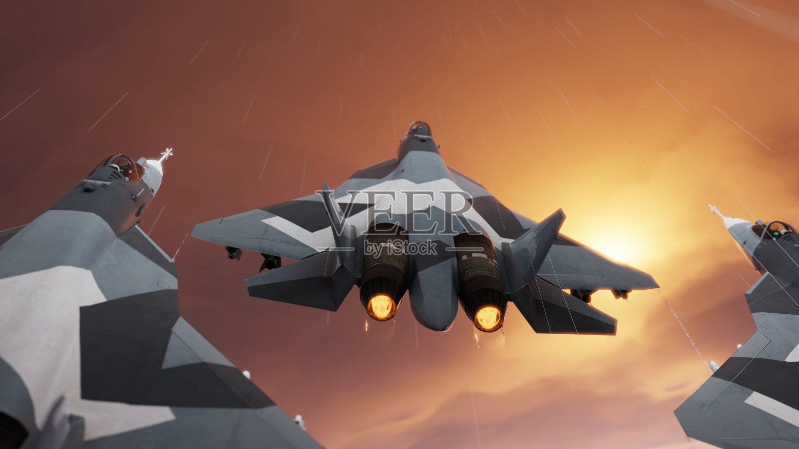 俄罗斯隐形战斗机飞行3D渲染图照片摄影图片