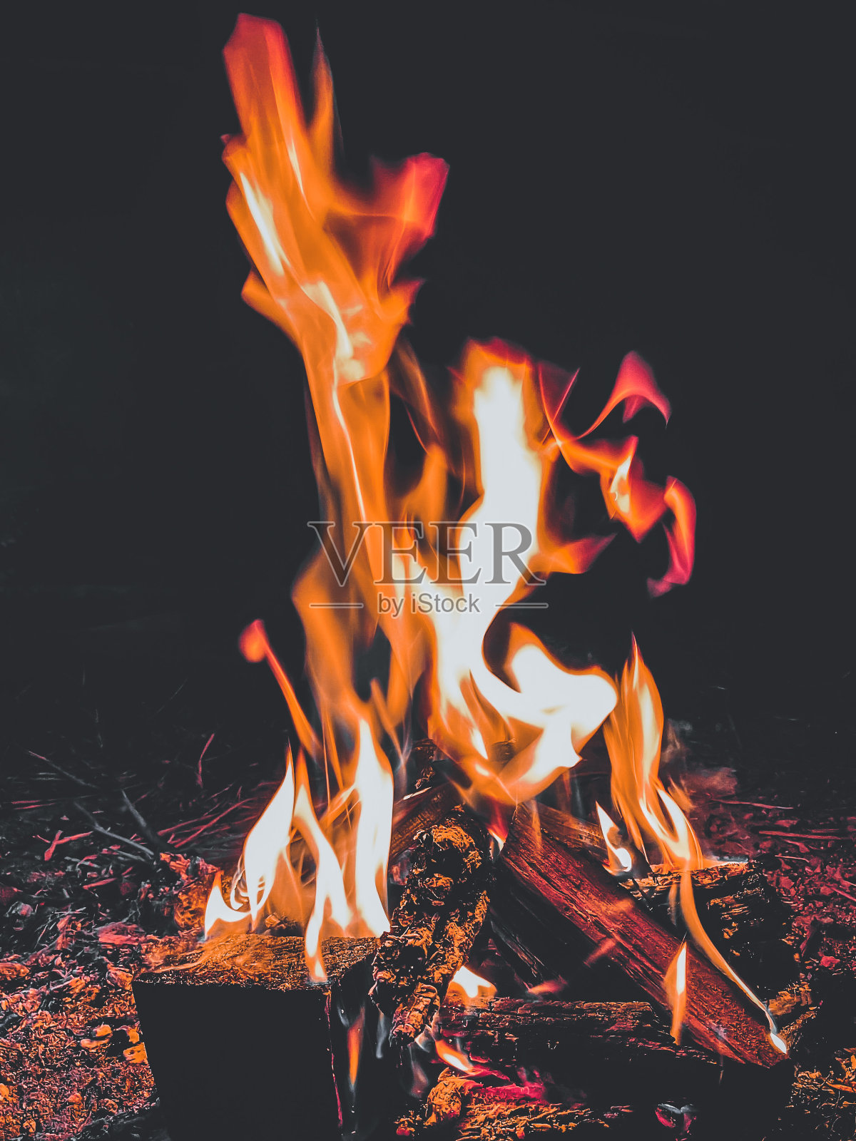 晚上就去营火照片摄影图片