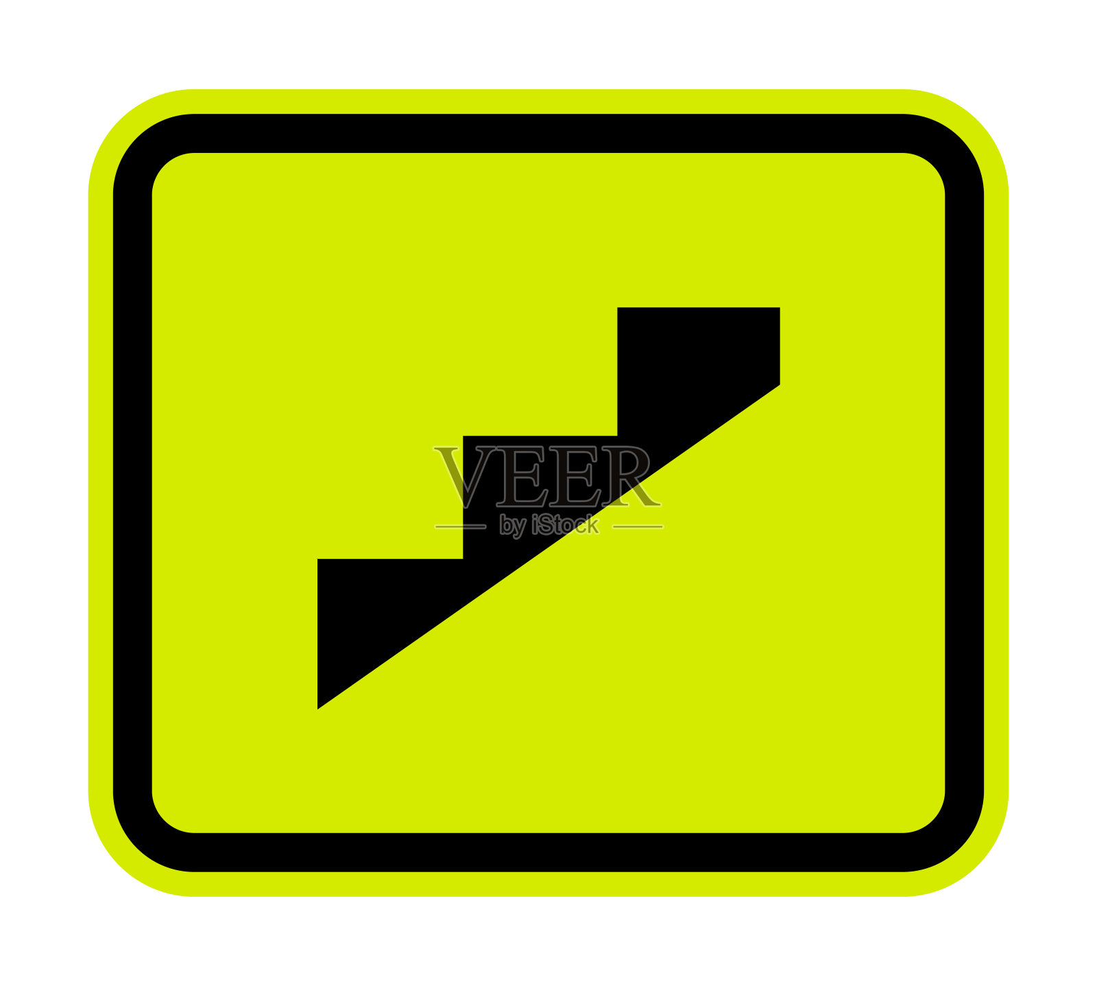 注意白色背景上斜坡步骤符号孤立，矢量插图EPS.10设计元素图片