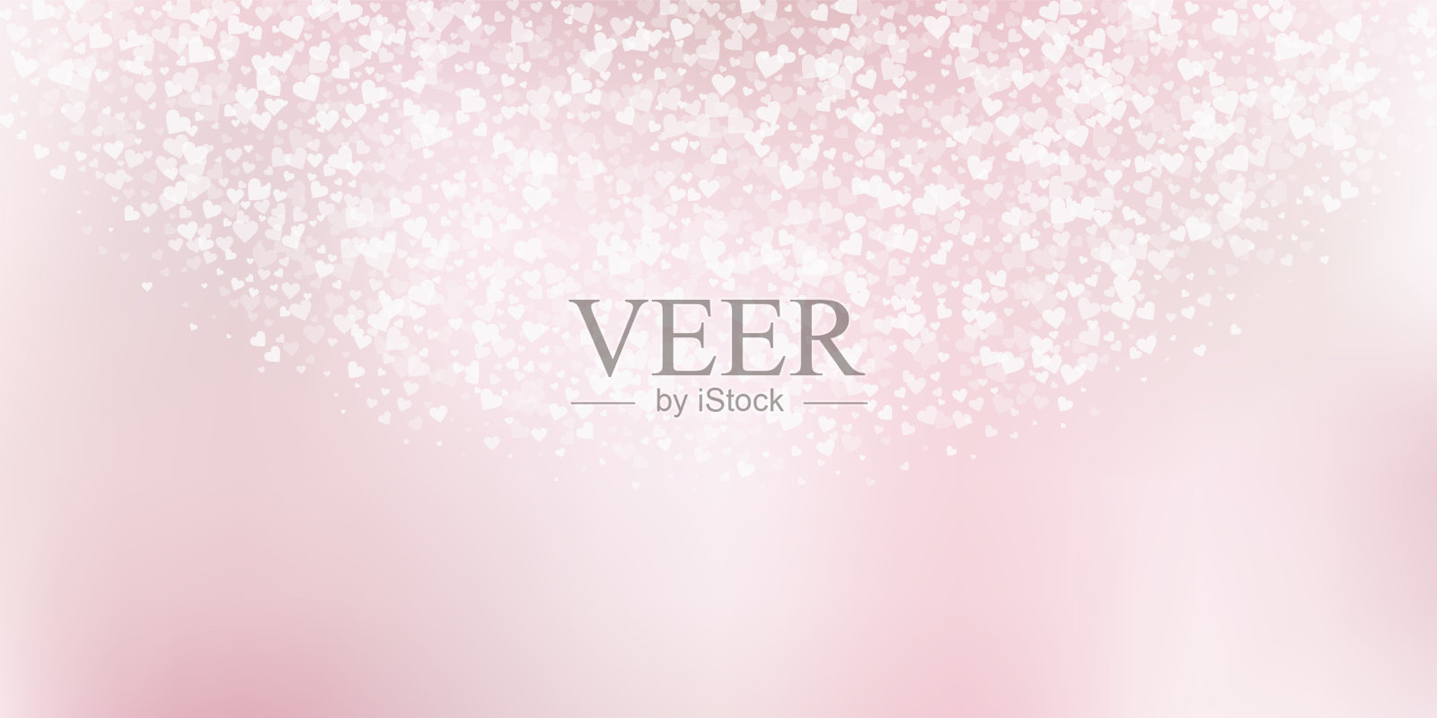 白心爱五彩纸屑。情人节semici插画图片素材