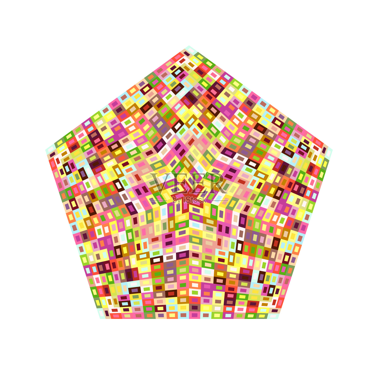 几何抽象孤立的马赛克多边形标志模板插画图片素材