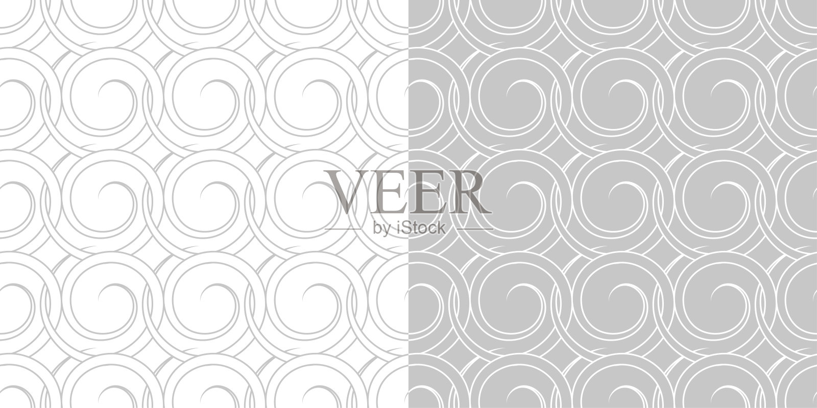 抽象无缝背景编译。灰色和白色单色图案插画图片素材