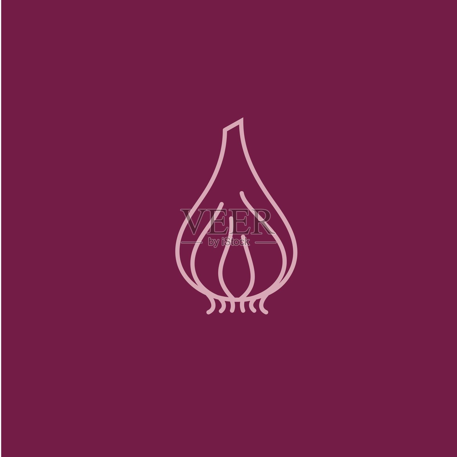 大蒜矢量图标插画设计插画图片素材