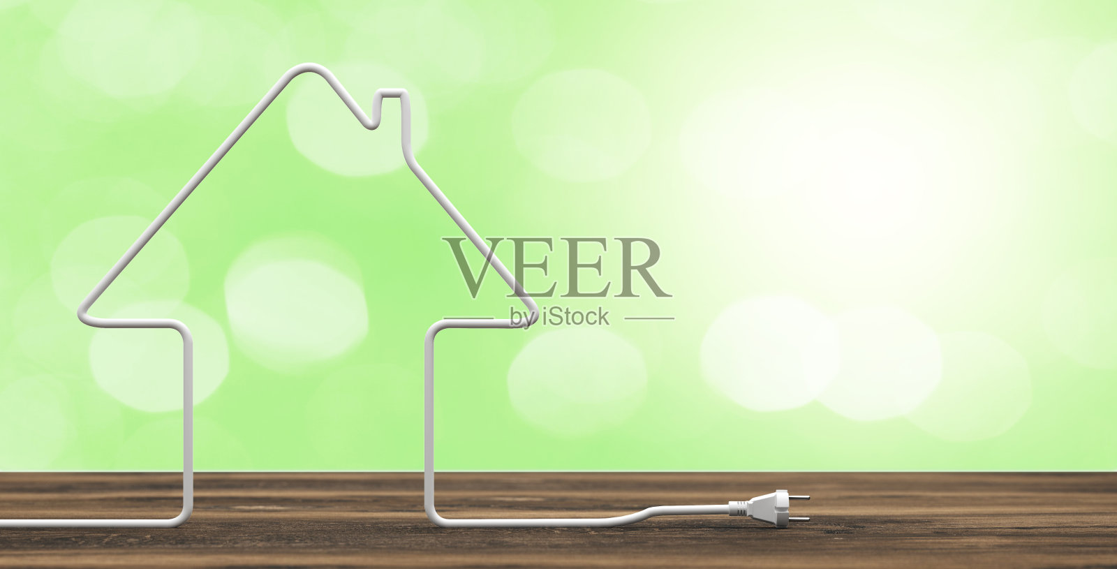 带电源线的电源插头照片摄影图片