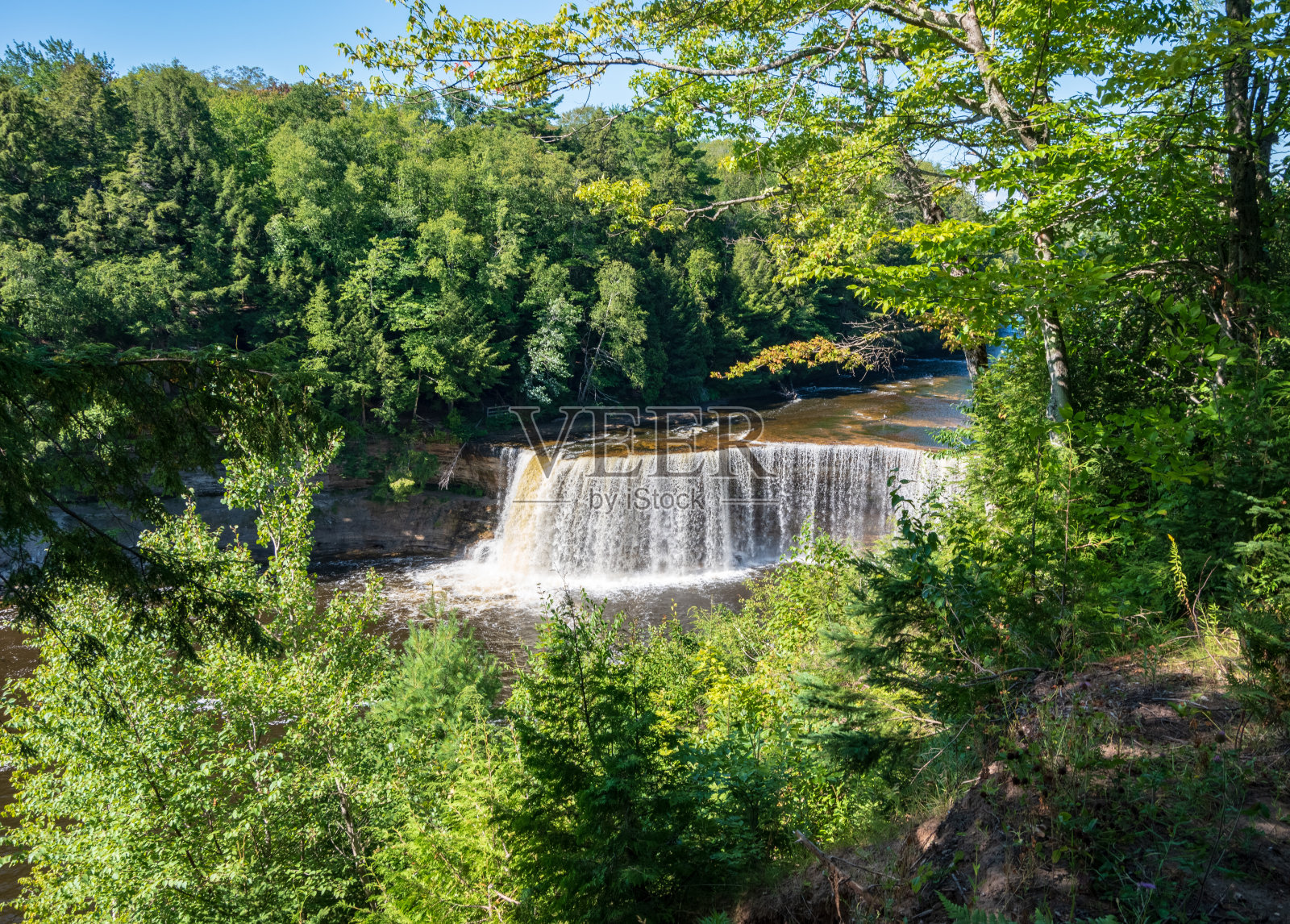 密歇根州Tahquamenon瀑布照片摄影图片
