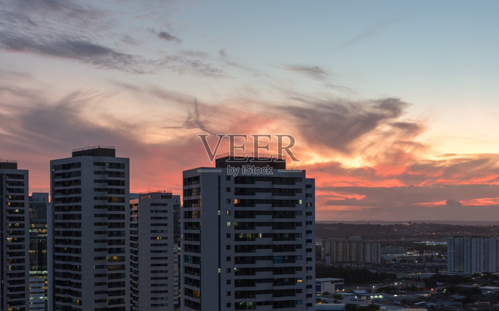 Boa Viagem社区的日落照片摄影图片