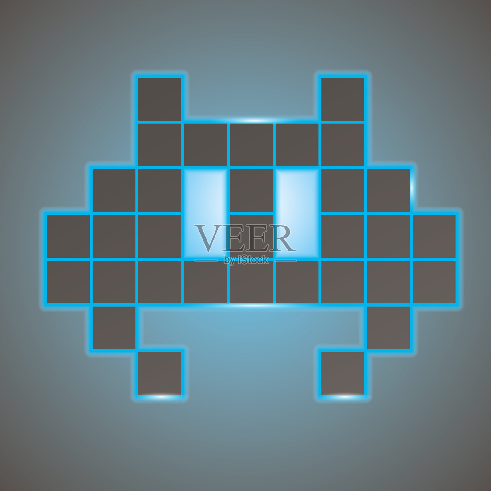 复古的极客的怪物插画图片素材