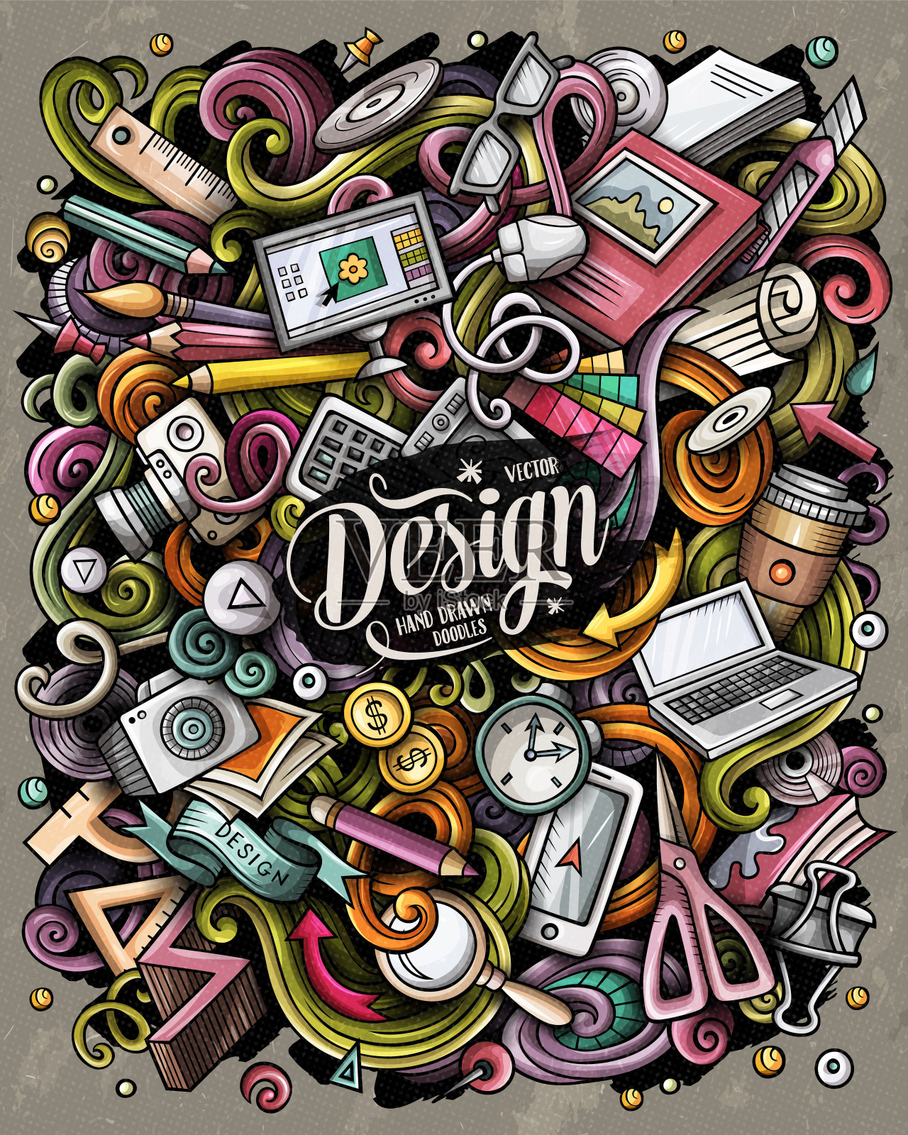 卡通矢量涂鸦艺术和设计插图插画图片素材