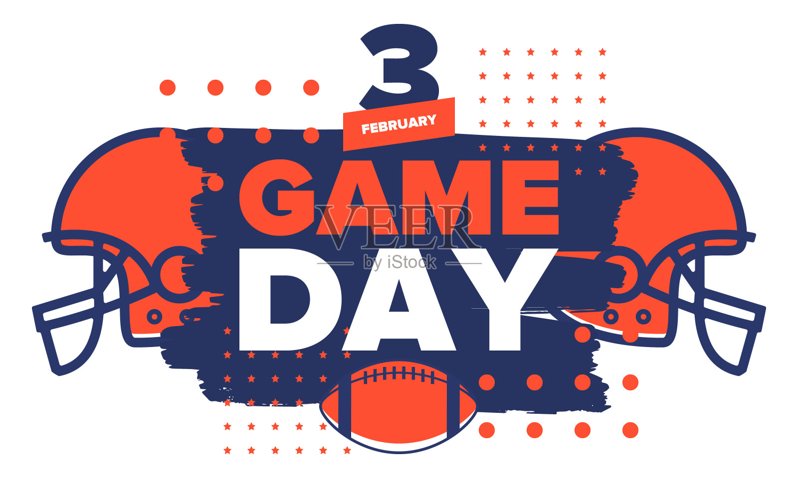 游戏的一天。美式足球的季后赛。在美国举行的锦标赛。常规赛最后一场比赛。专业团队冠军。美式足球的球。运动的海报。矢量图插画图片素材