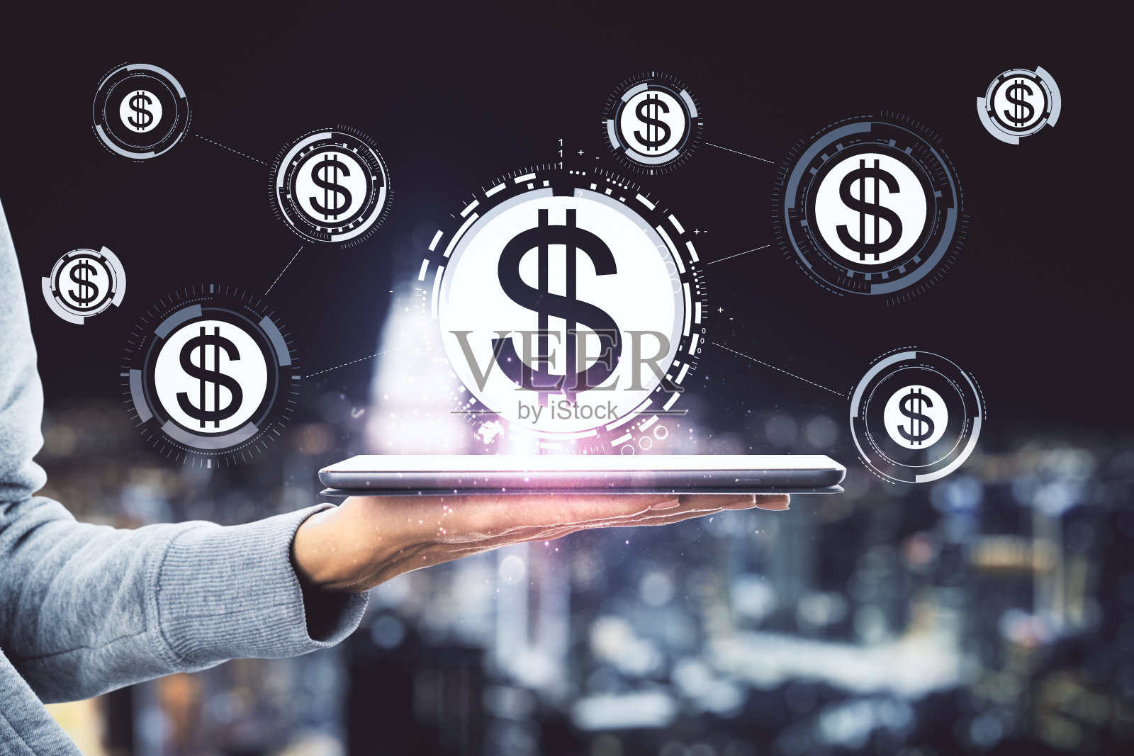 加密货币和贸易概念照片摄影图片