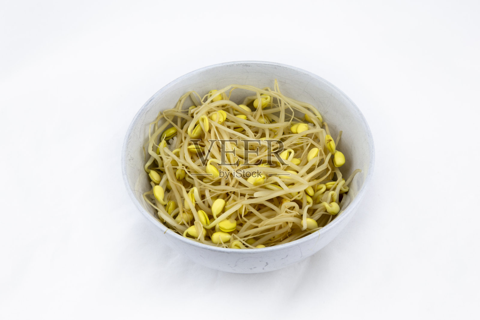 用豆芽煮的米饭照片摄影图片